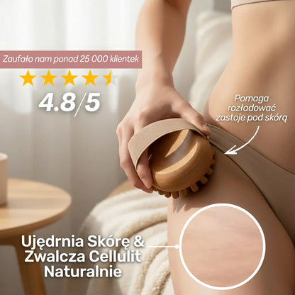 Drewniany masażer antycellulitowy – Pobudza masażu nawilżającego