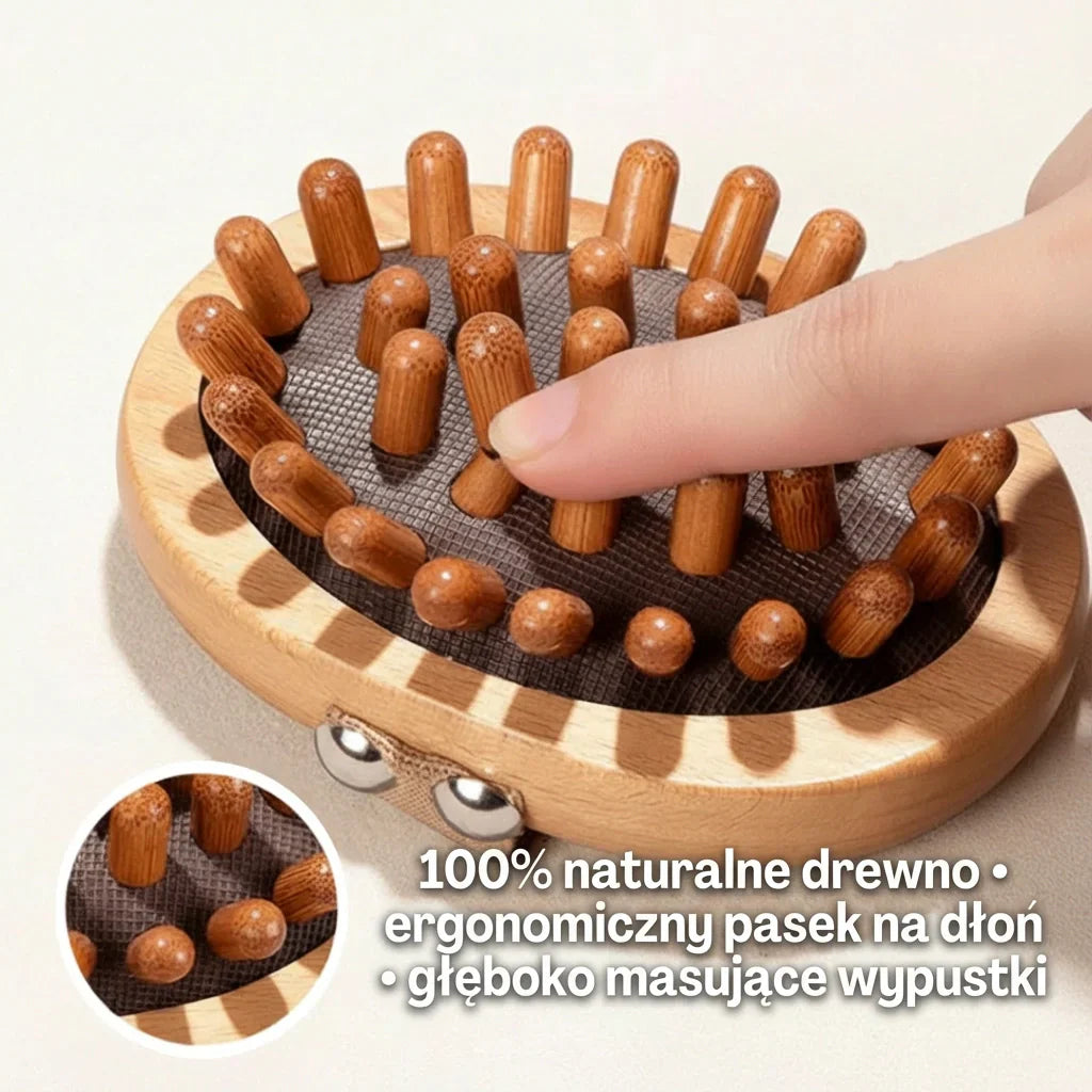 Drewniany masażer antycellulitowy – Pobudza masażu nawilżającego